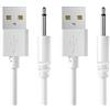 Bicmice 0,8M USB Cavo di Ricarica CC 2.5mm Cavo Caricabatterie CC Cavo di