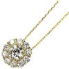 Nessuno Nuovissima collana con ciondolo diamante K18YG 0,272 ct M SI1 EX D0,25 ct spe...