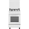 Glem Gas Cucina a Gas 4 Fuochi Forno Elettrico Grill 53x50 cm Bianco - AE55MX3