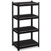 Relaxdays Scaffale Carichi Pesanti, 1000 kg, 4 Ripiani Alta Portata, 120x60x40 cm, per Garage e Cantina, Acciaio, Nero