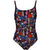 JUSTMINE costume intero double-face floreale rosso Made in Italy A706 1268