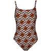 JUSTMINE costume intero double-face bordeaux lime Made in Italy A706 1246