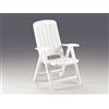 BICA Sdraio da Giardino Pieghevole Schienale Reclinabile Plastica Bianco Carmen