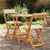 vidaXL Set da Pranzo per Giardino con cuscino 3 pcs Olio Naturale vidaXL