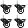 vidaXL 4x Ruote Girevoli con Doppio Freno 50 mm Rotelle Ruotine Girelle Piedi vidaXL