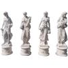 FratelliVagnoni Statue Statua in Marmo 4 Stagioni con Base cm 205 scultura arredo Giardino Lusso