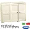 Tontarelli Armadietto da Esterno / Balcone Plastica 118X43X85,5 Angora Tontarelli