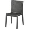 DIMAPLAST Sedia per Esterni Impilabile Resina 42x55x86h cm Antracite - Panarea DIMAPLAST