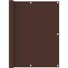 vidaXL Paravento da Balcone Marrone 120x600 cm in Tessuto Oxford Frangivento vidaXL