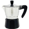 Bialetti Caffettiera Moka Black Pearl 3 Tazze in Alluminio Nero BIAMOKA3NERA Bialetti