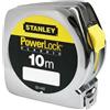 STANLEY FLESSOMETRO PROFESSIONALE METRO 10mt x25mm ACCIAIO AL CARBONIO POWERLOCK STANLEY