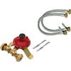 GNALI BOCIA CENTRALINA GAS GPL X 2 BOMBOLE CON REGOLATORE BASSA PR. 4KG MONDIAL + FLESSIBILI