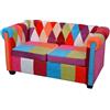 vidaXL Chesterfield Divano a 2 Posti Casa Salotto Ufficio Bar in Tessuto vidaXL
