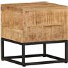 vidaXL Tavolino 30x30x33 cm in Legno di Mango Grezzo vidaXL