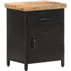 vidaXL Comodino Legno Mango Grezzo Comò Tavolino Notte Madia Armadietto Stand vidaXL