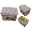GMMH - Scatola con Coperchio Tela Paris Roma Inghilterra Londra Baule Organizer (Paris Auto)