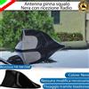ESL ANTENNA PINNA SQUALO NERA LUCIDA PER ALFA ROMEO GIULIETTA VERA RICEZIONE RADIO