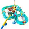 Relaxdays Pista acquatica per Bambini, HxLxP 71x71x101 cm, Esterno, con Barche e Canna da Pesca, plastica, Multicolore