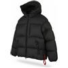 After Label Quebec Herren Jacke Nera Piumino Imbottito con Cappuccio L
