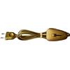 Tibelec 163730 - Cavo d'alimentazione con presa elettrica/interruttore/variatore, colore: Oro