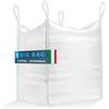 BIBODU Sacchi Big Bag 1000 kg (1 UNITÁ) | Sacchi per Macerie 90x90x90 cm | Cesta