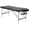 DecHome Lettino Massaggio Portatile Pieghevole Regolabile 186x71x62-83 cm Nero
