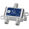 EK PARTITORE TV SAT 2 USCITE 5-2400MHz RIPARTITORE SEGNALE ANTENNA CONNETTORE F