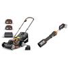 WORX WG743E tosaerba a batteria 40 V & Nitro, soffiatore a batteria da 40 V (2 x 20 V) WG585E.9, motore brushless