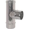 SIP RACCORDO DEVIAZIONE A T 90° PER CANNA FUMARIA ACCIAIO INOX AISI 304 D° 12 CAMINI