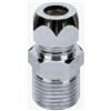 SIP NIPPLO niples OTTONE CROMATO MASCHIO COMPLETO PER TUBO RAME F-M D.10 mm x 1/2"