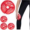 Relaxdays Fascia Ghiaccio per Ginocchio, Set da 4 Cuscinetti Termici per Terapia Caldo o Freddo, Riutilizzabile, Rosso, Poliestere