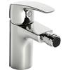 Hansa 45073283 Miscelatore bidet/Seduta lavabo Batterie Hansapinto DN15 | Giunto Sferico aeratore, Comando di scarico (metallo) e comando | 6 L/min, sporgenza 106 mm