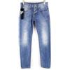 TAKESHY KUROSAWA Jeans Uomo W32 In Cotone Blu Slim Distressed Azz. Bottoni