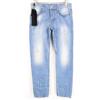 TAKESHY KUROSAWA Jeans Uomo Slim W34 Bottone Azzurro Denim Invecchiato