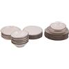 Promondo Cinnamon - Set da cena (24 pezzi), 100% porcellana | Include piastre di servizio, ciotole e dessert | Lavastoviglie e Microwave Safe | Design elegante e durevole