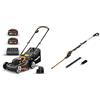 WORX WG743E tosaerba a batteria 40 V - tosaerba professionale & Tagliasiepi con piedino telescopico 20 V max.| PowerShare | WG252E.9