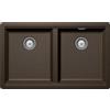 SCHOCK - Lavello Cucina 'GALAXY N200U Bronze, Lavello 2 Vasca Cristadur | 732x438; interno totale vasche 694X400; Abbinabile con Miscelatori; Piani Cottura e Forni; Bordo Funzionale per Accessori