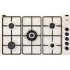 De Longhi Piano Cottura 5 Fuochi a Gas 90 cm Tripla Corona Sabbia FLS 59 DD