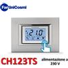 Fantini Cosmi CH123TS - Termostato touchscreen retroilluminato da incasso alimentato a 230 V -