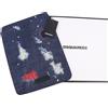 DSQUARED2 Borsa Unisex In Denim Dipinta Con Logo Apple iPad Blu