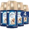 Glade Automatic Spray Ricarica, Profumatore per Ambienti, Fragranza Refreshing Air, Combatte gli odori degli animali domestici, 4 Ricariche da 269 ml