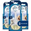 Glade Liquido elettrico Profumatore per Ambienti con Olii Essenziali, Fragranza Refreshing Air™, Elimina gli odori degli animali domestici, 3 Ricariche