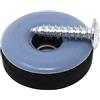 Adsamm® / 32 x scivoli in PTFE con vite / grigio azzurri / Ø 25 mm / tondi / pad in PTFE e gomma con vite / piedini protettivi per arredi Adsamm® Quality