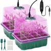 Idealife Vassoi per La Germinazione, Vassoi per Semi Con Luce A Spettro Completo Kit, 2 P