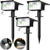 nipify 3 Pezzi Faretti Solari a LED da Esterno con Sensore di Movimento 62LED 3 Modes