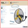 CFG Ventilatore da Parete con Telecomando 66cm Silenzioso Timer Oscillante Cfg ev125