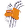 VALEX SERIE SET 9 PEZZI CHIAVI MASCHIO ESAGONALI E BALL-POINT PIEGATE SFERA VALEX
