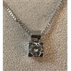 COLLANA PUNTO LUCE IN ORO 18 kt. CON DIAMANTE NATURALE BRILLANTE ct. 0,10 G VS