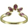 Big-Diamonds Anello a forma di marchesa rubino in oro giallo 18 carati