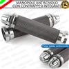 MSM MANOPOLE MANUBRIO ANTISCIVOLO ARGENTO CON CONTRAPPESI PER KTM GS250